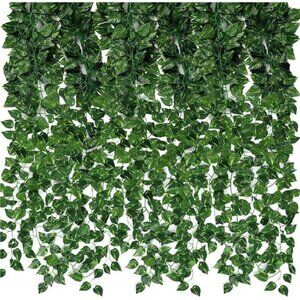 24 Pack 173ft Artificial Ivy Greenery Garland Fake Vines Hanging Plants Backdrop
